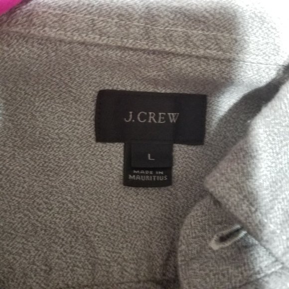 J. Crew Large Men’s Gray Button Up - Picture 3 of 3